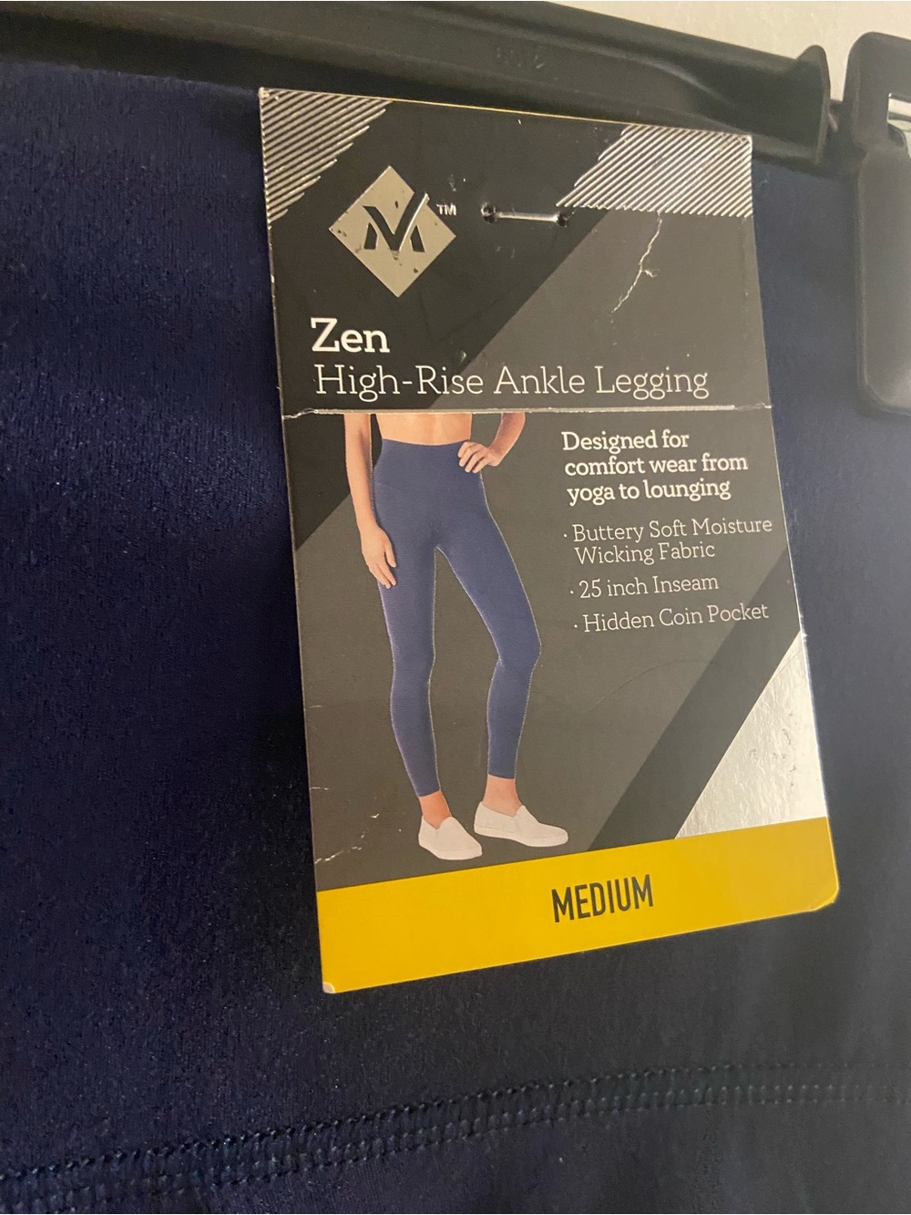 Zen Medium High-Rise Ankle Legging - Navy Members Mark
